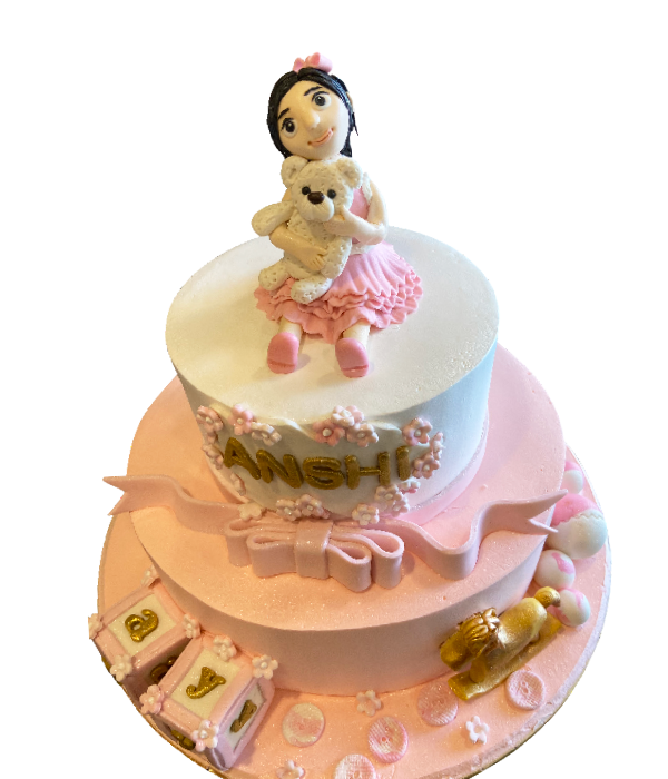 Doll with Teddy Cake